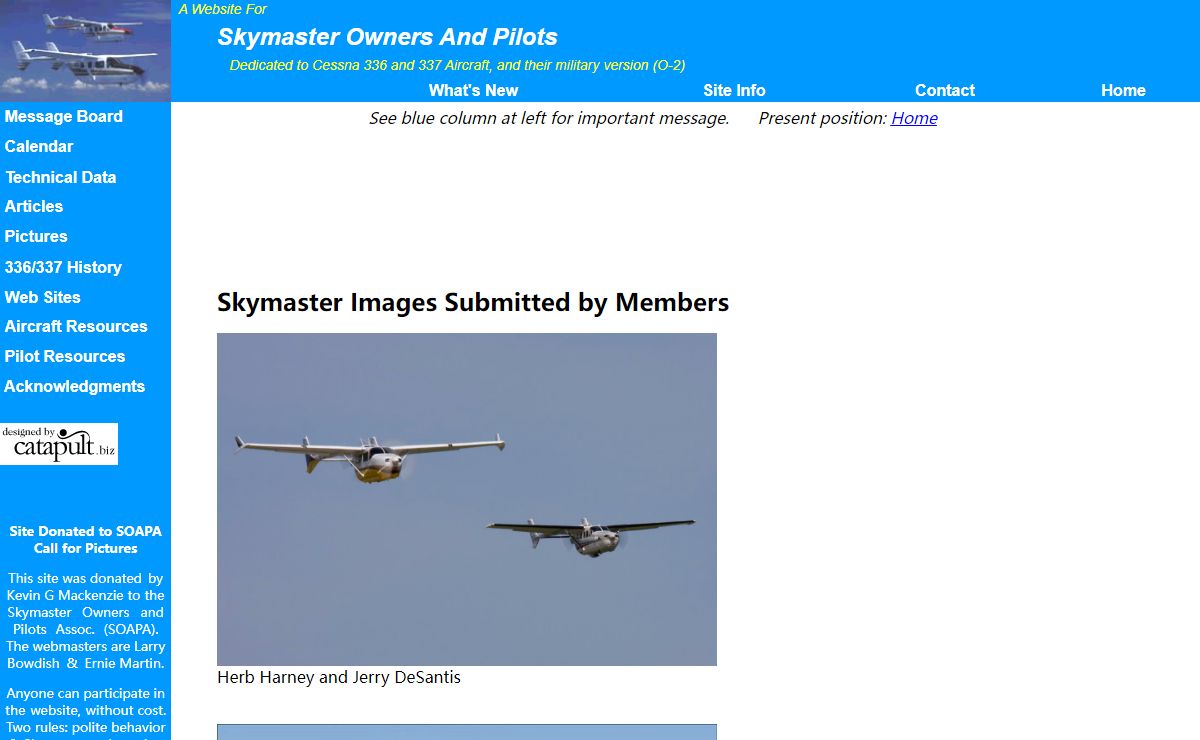 Skymaster Owners And Pilots Site (SOAP) C336, C337, O-2