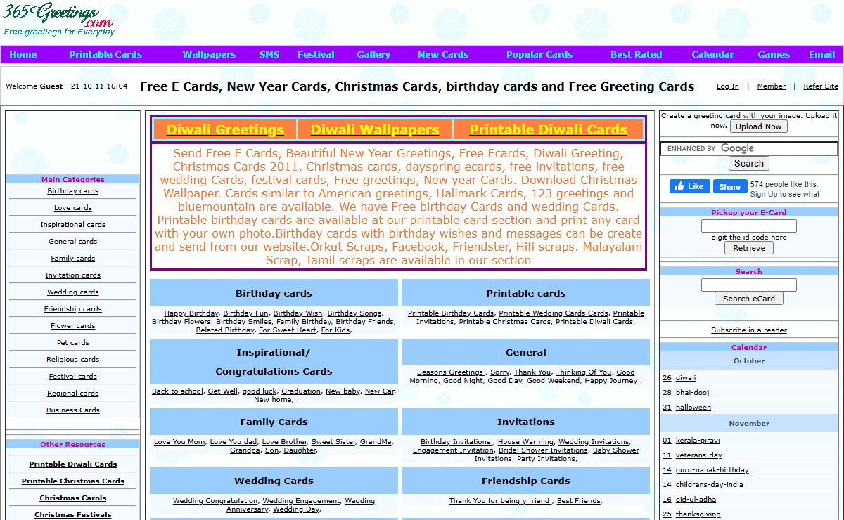 Free Ecards, Diwali Greetings, Birthday Cards, Wallpapers, Wedding cards, Invitations, Printable Birthday cards