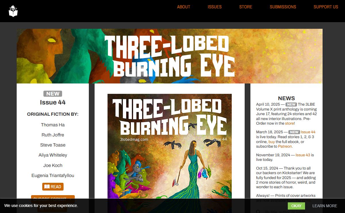 Three-Lobed Burning Eye magazine