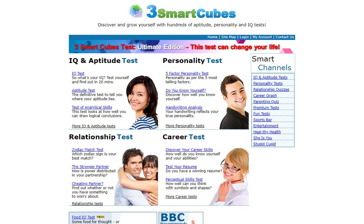 IQ Test, Career Aptitude Test, Personality Tests - 3SmartCubes.com
