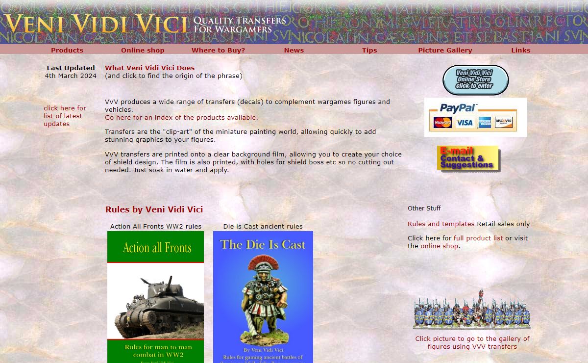 Veni Vidi Vici transfers + wargaming