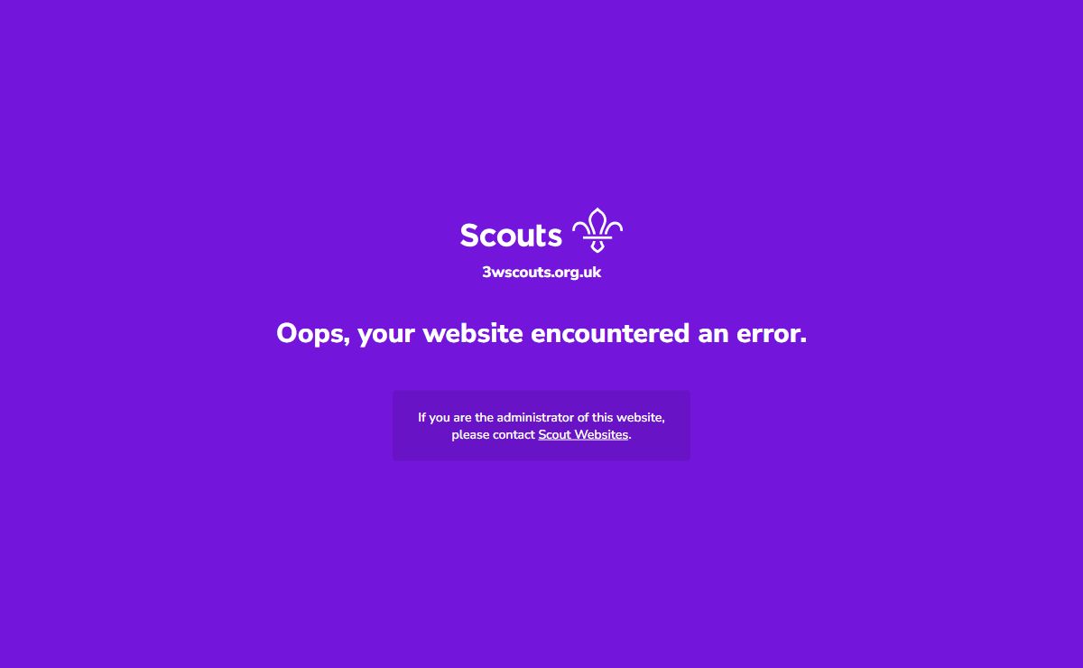 Website Issue | Scout Websites