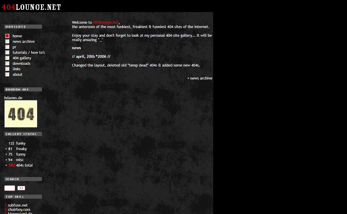 { 404lounge.net - the anteroom of the most beautiful 404sites }