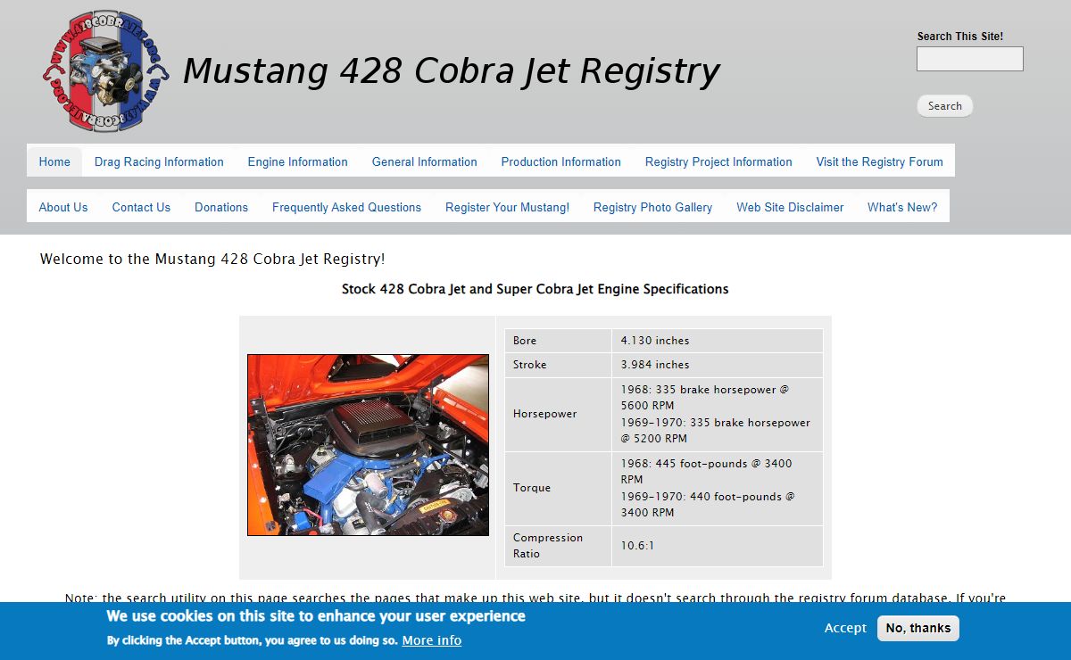Home | Mustang 428 Cobra Jet Registry