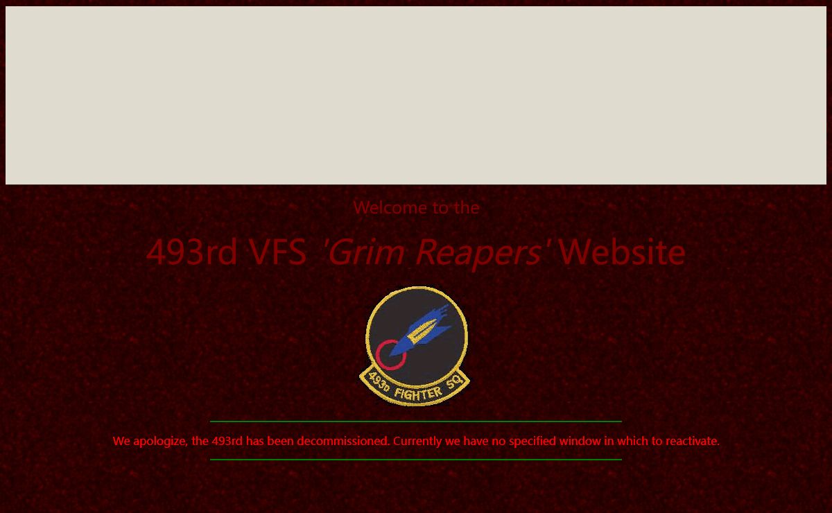 493rd VFS 'Grim Reapers' - "Providing our enemies with the means to die for their country!"