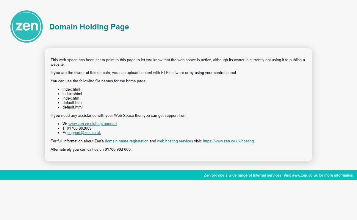 cPanel Holding Page | Zen