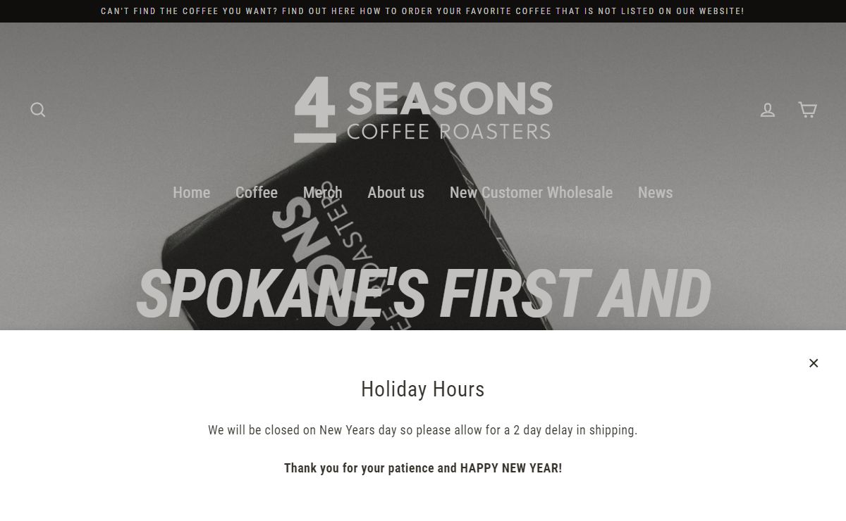 4 Seasons Coffee Roasters- locally roasting specialty coffee near you