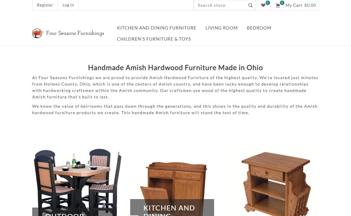 Handmade Amish Hardwood Furniture | Four Seasons Furnishings