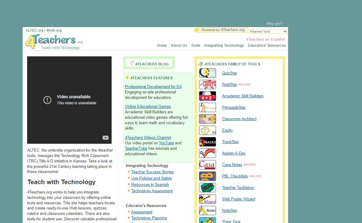 4Teachers : Main Page
