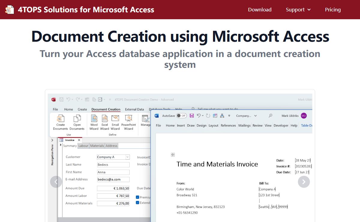 4TOPS document creation