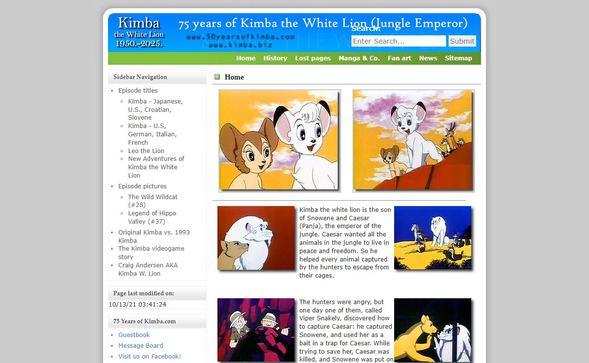 75 Years of Kimba (Jungle Emperor) - Home