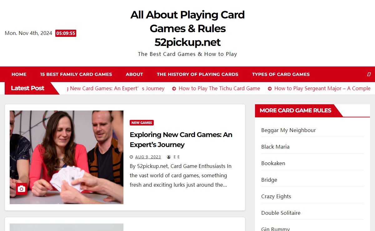 All About Playing Card Games & Rules 52pickup.net