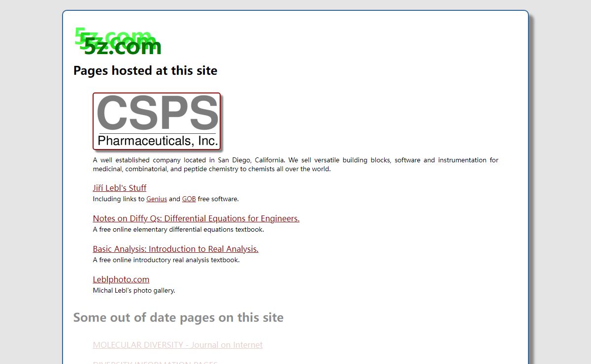 5z.com Home Page
