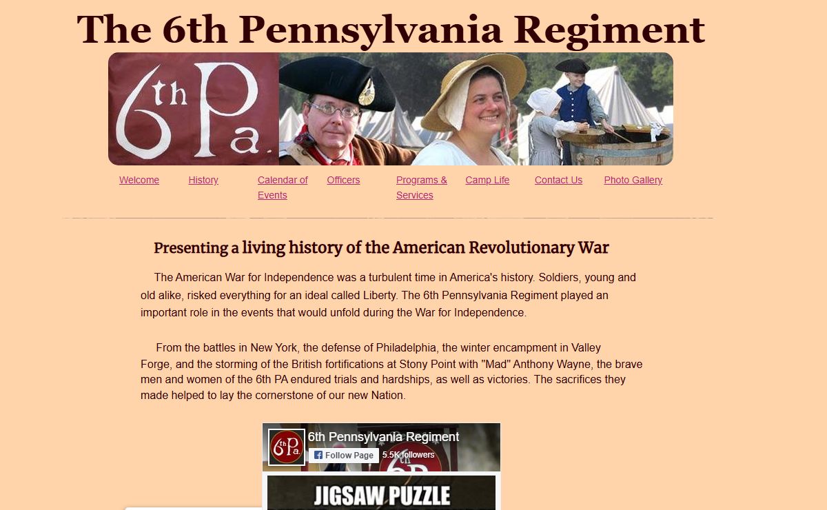 6th Pennsylvania Regiment - American Revolutionary War reenactors