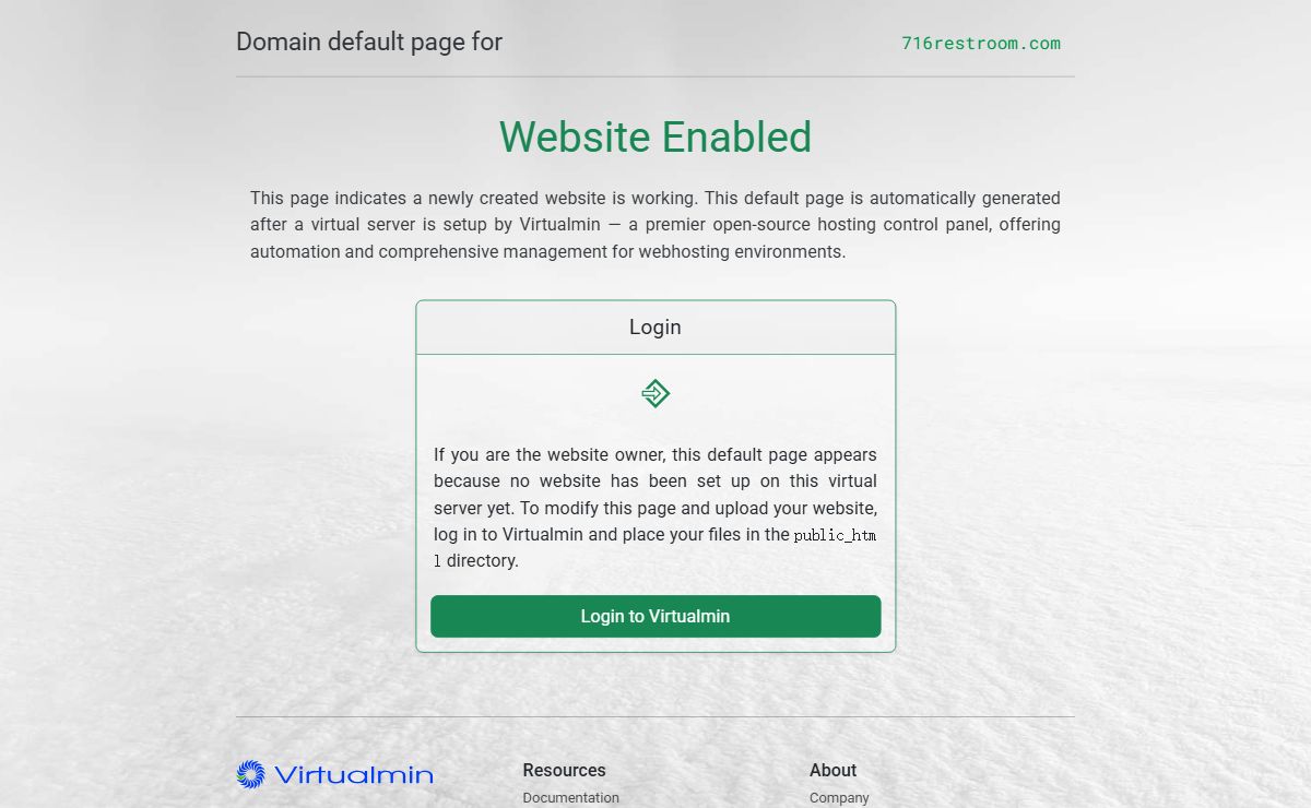 716restroom.com — Domain default page for