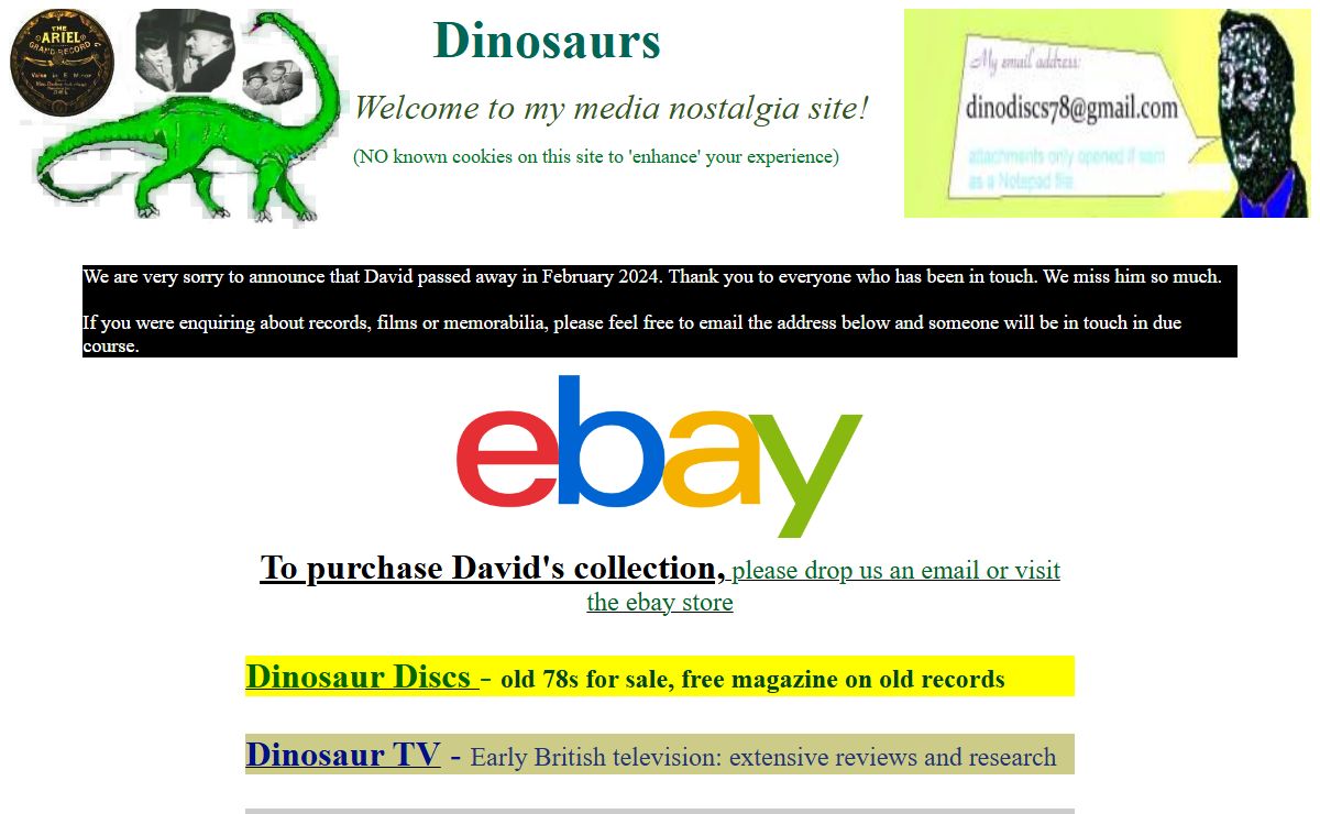 Dinosaur Discs - Record and TV Nostalgia </head>