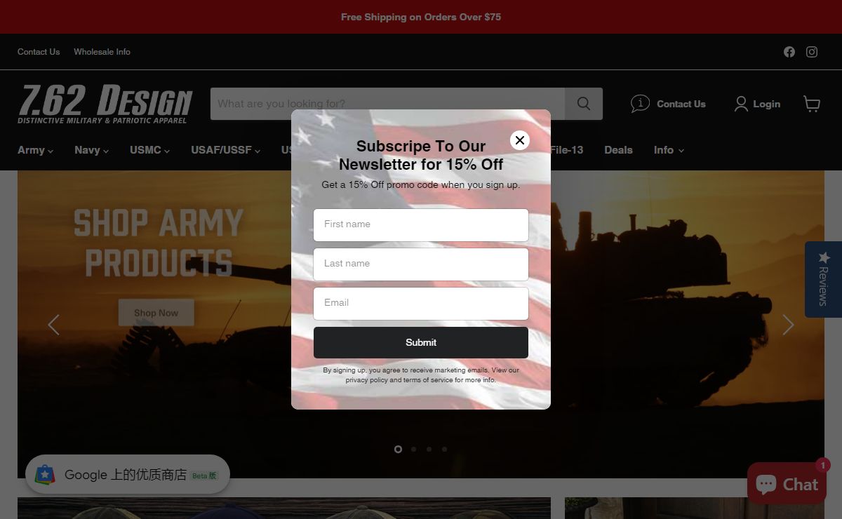 7.62 Design Military & Patriotic Apparel & Products Since 1997
