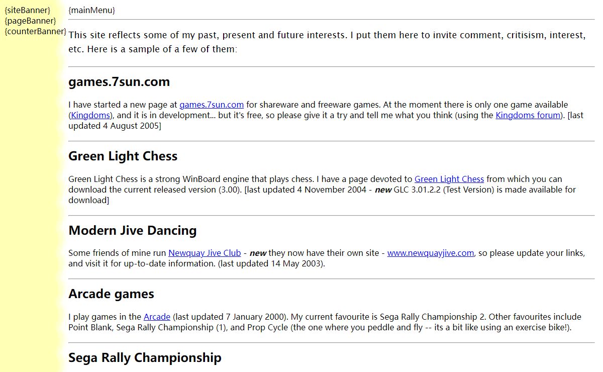 Seventh Sun -- Tim Foden's Internet Site