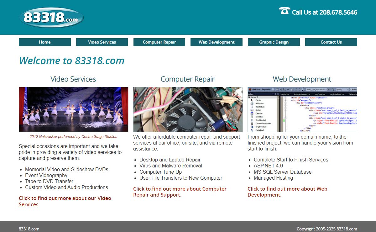 83318.com - Video Services - Computer Repair - Web Development - Graphic Design
