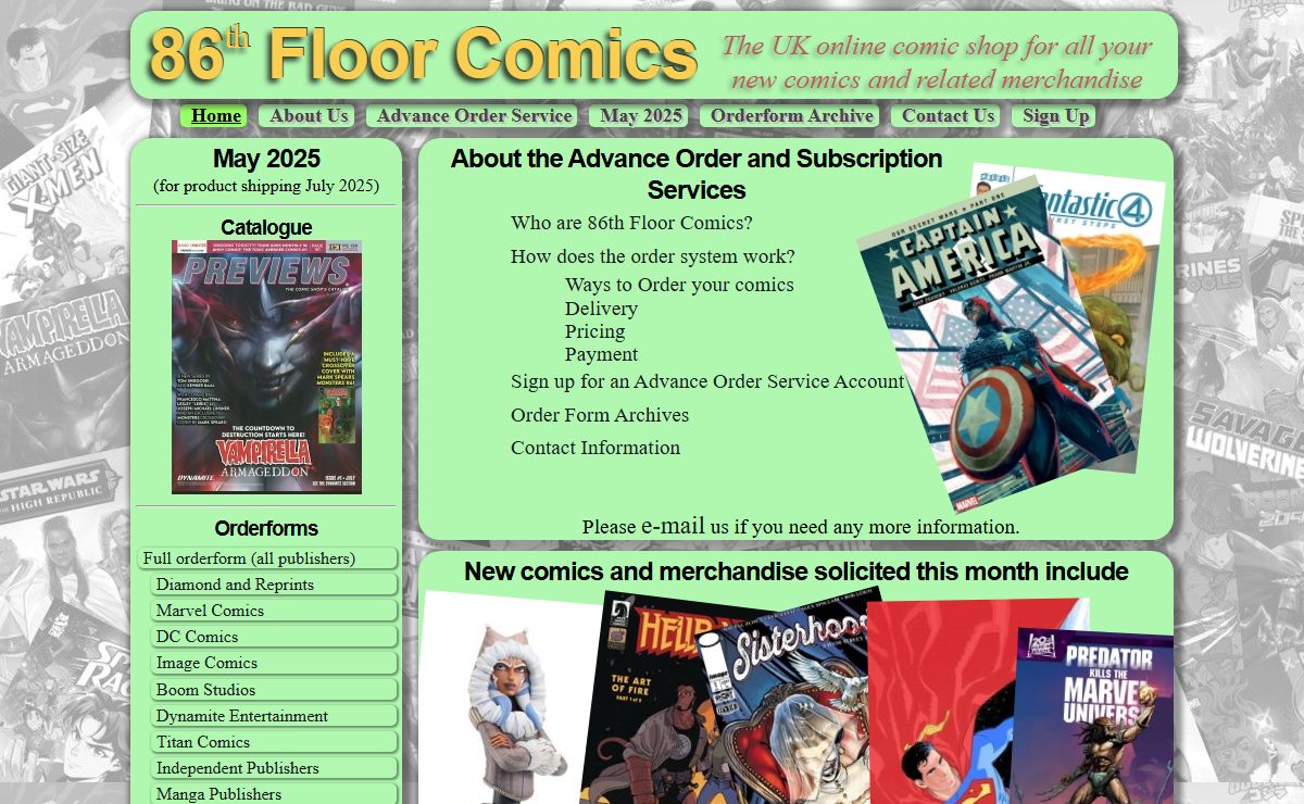 86th Floor Comics: The UK Online Comic Shop