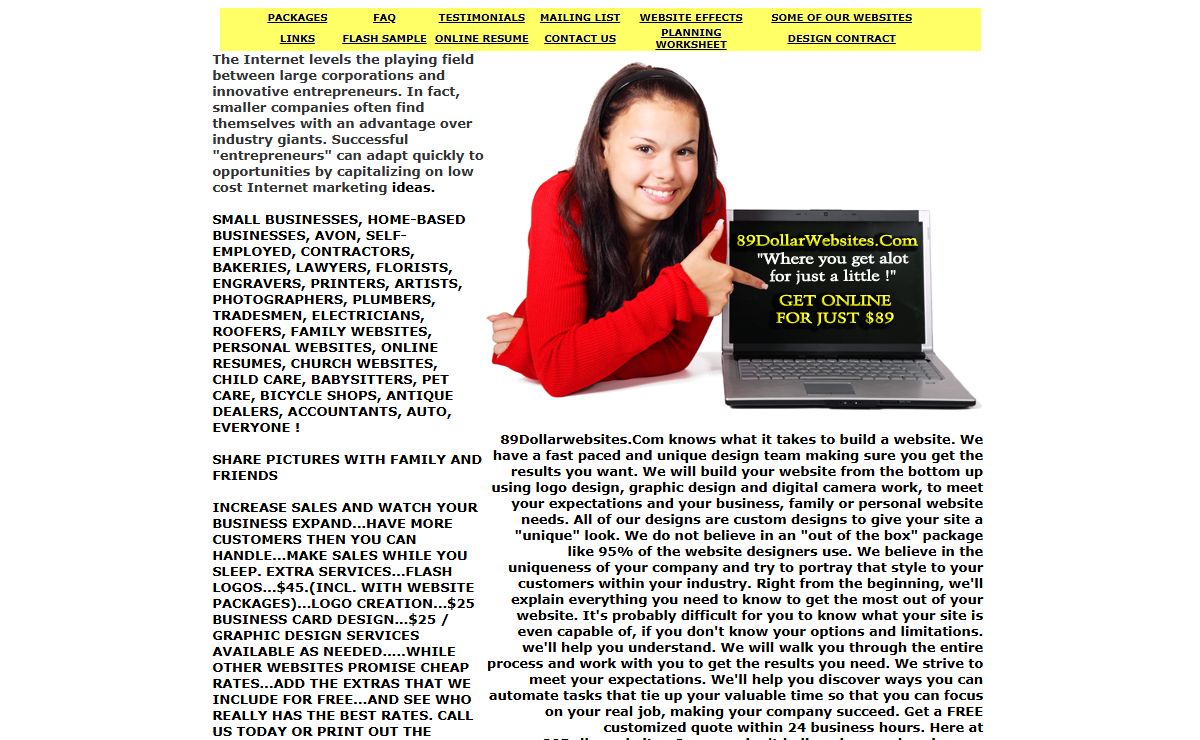 WELCOME TO 89DOLLARWEBSITES.COM, 215-752-1451, WHERE YOU GET A LOT FOR JUST A LITTLE !.......................................................................................................................