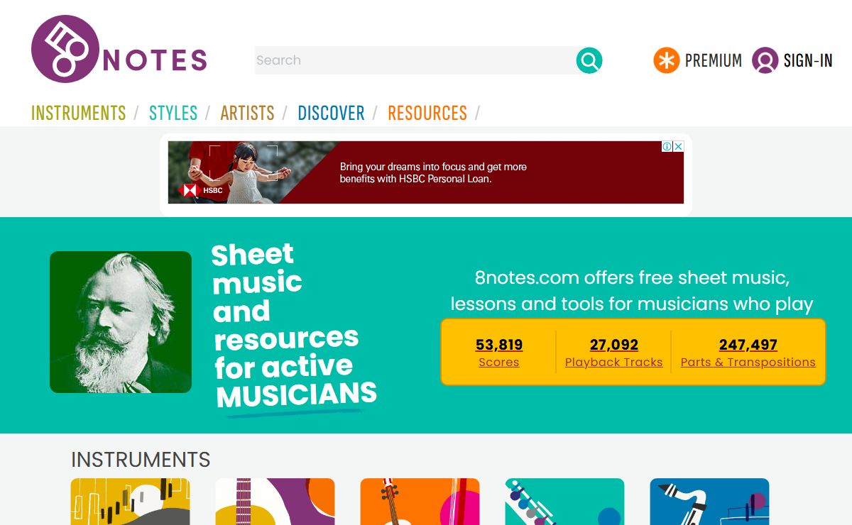Free sheet music on 8notes.com
