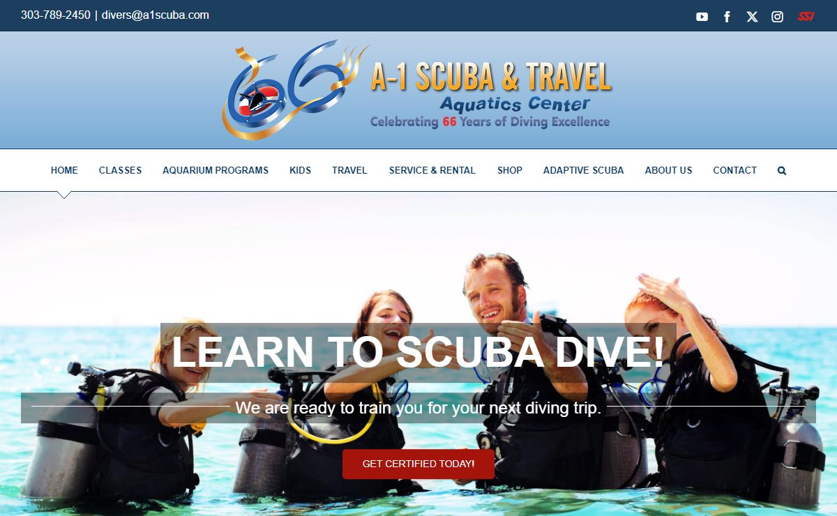 A-1 Scuba & Travel Aquatics Center - Dive Shop & School in Littleton, CO