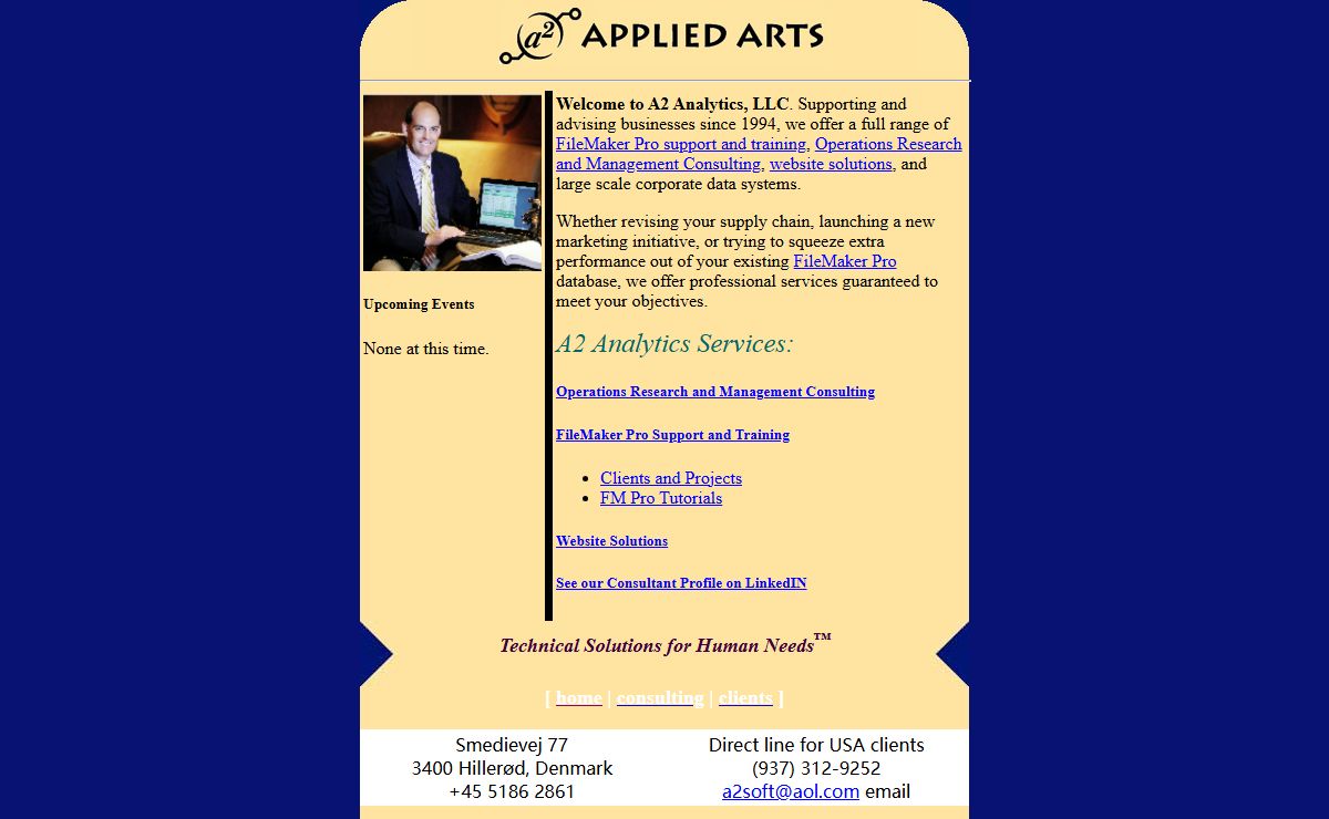 A2 Analytics, LLC. - Consultants - FileMaker Pro - Operations Research - Internet - Data Systems