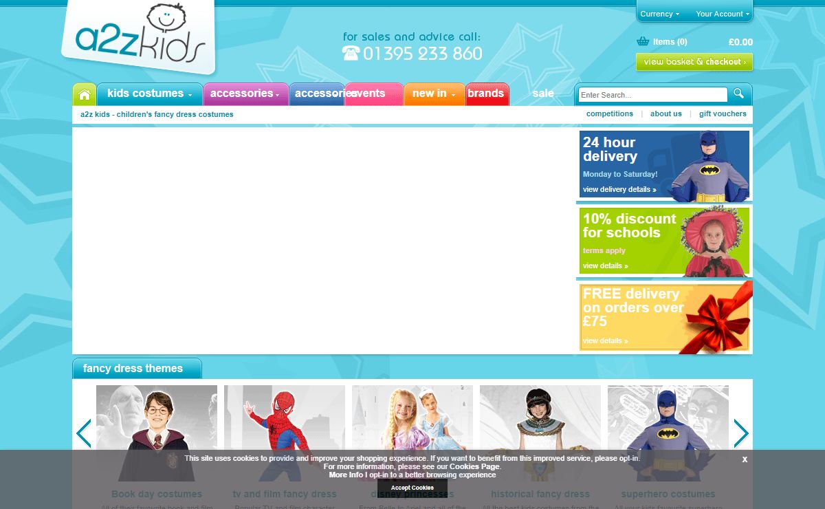 Kids fancy dress and Nativity costumes from A2Z Kids UK