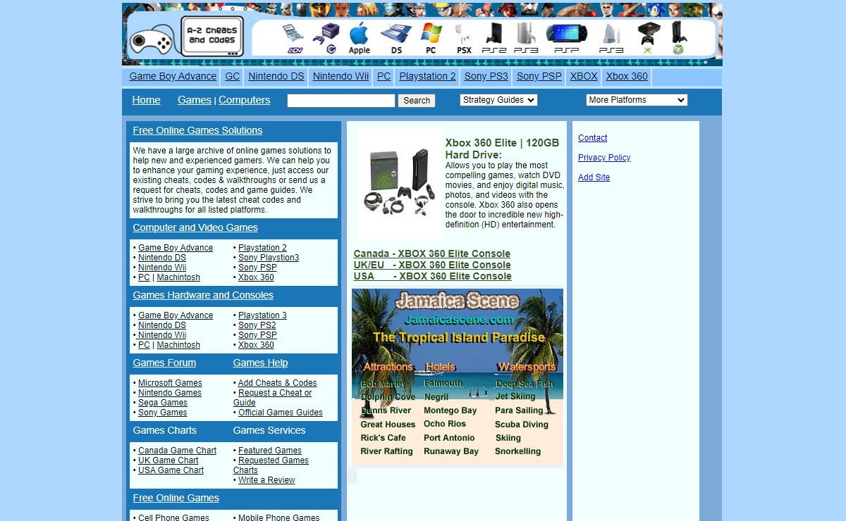 A-Z Cheats: Games Cheats, Codes, Walkthroughs, FAQs, Hints, Tips