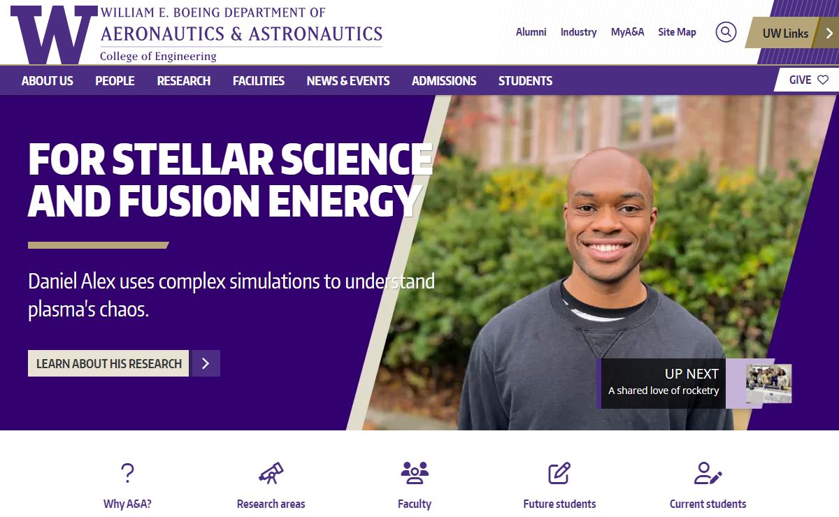 UW Aeronautics and Astronautics Department | Aeronautics and Astronautics