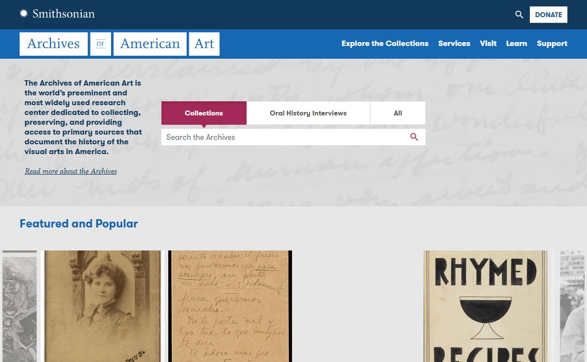 Archives of American Art, Smithsonian Institution