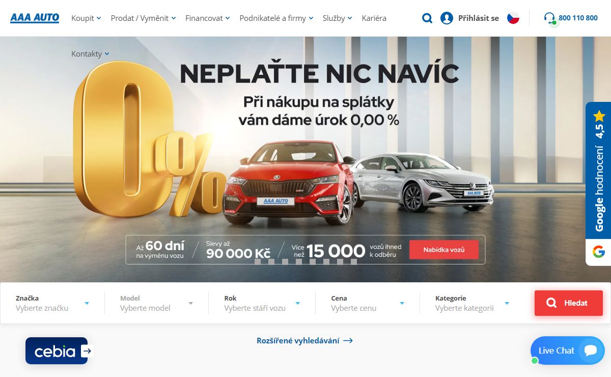 Autobazar AAA AUTO – největší výběr ojetých vozů