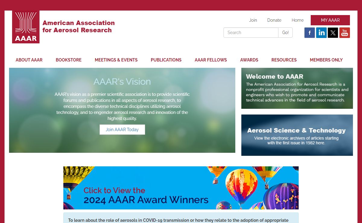 Home - The American Association for Aerosol Research