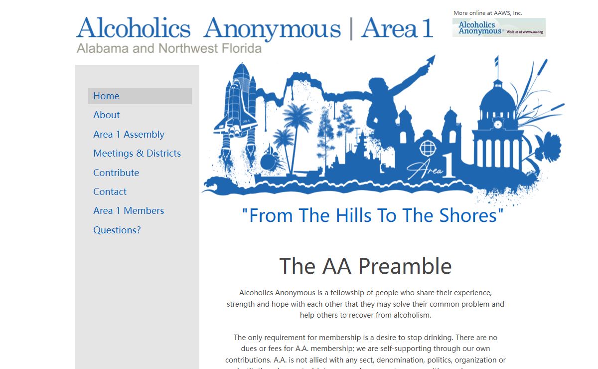 Alcoholics Anonymous | Area 1 | AA Meetings in Alabama