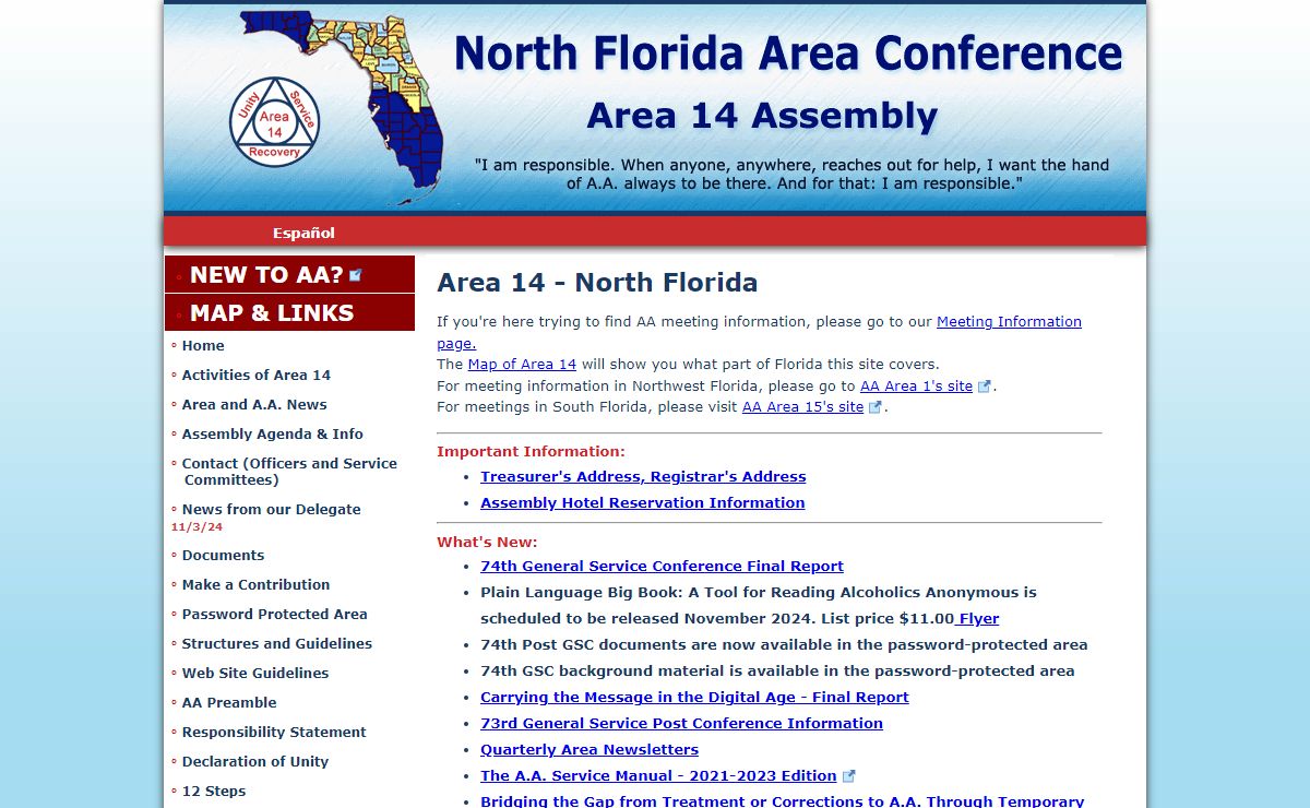 North Florida Area of Alcoholics Anonymous - Area 14