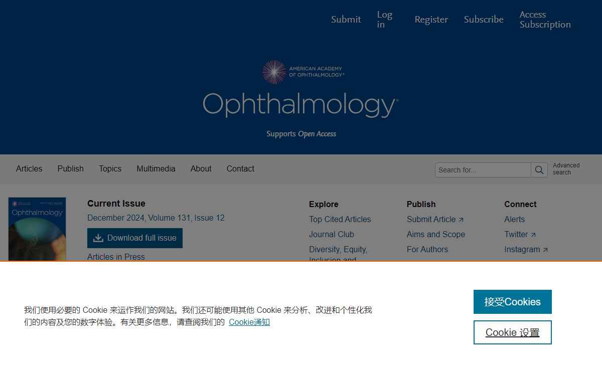 Home Page: Ophthalmology