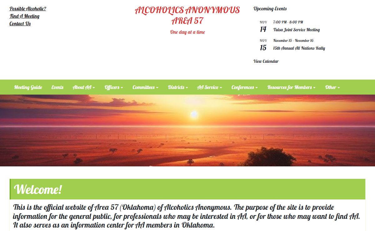 Alcoholics Anonymous Area 57 – One day at a time