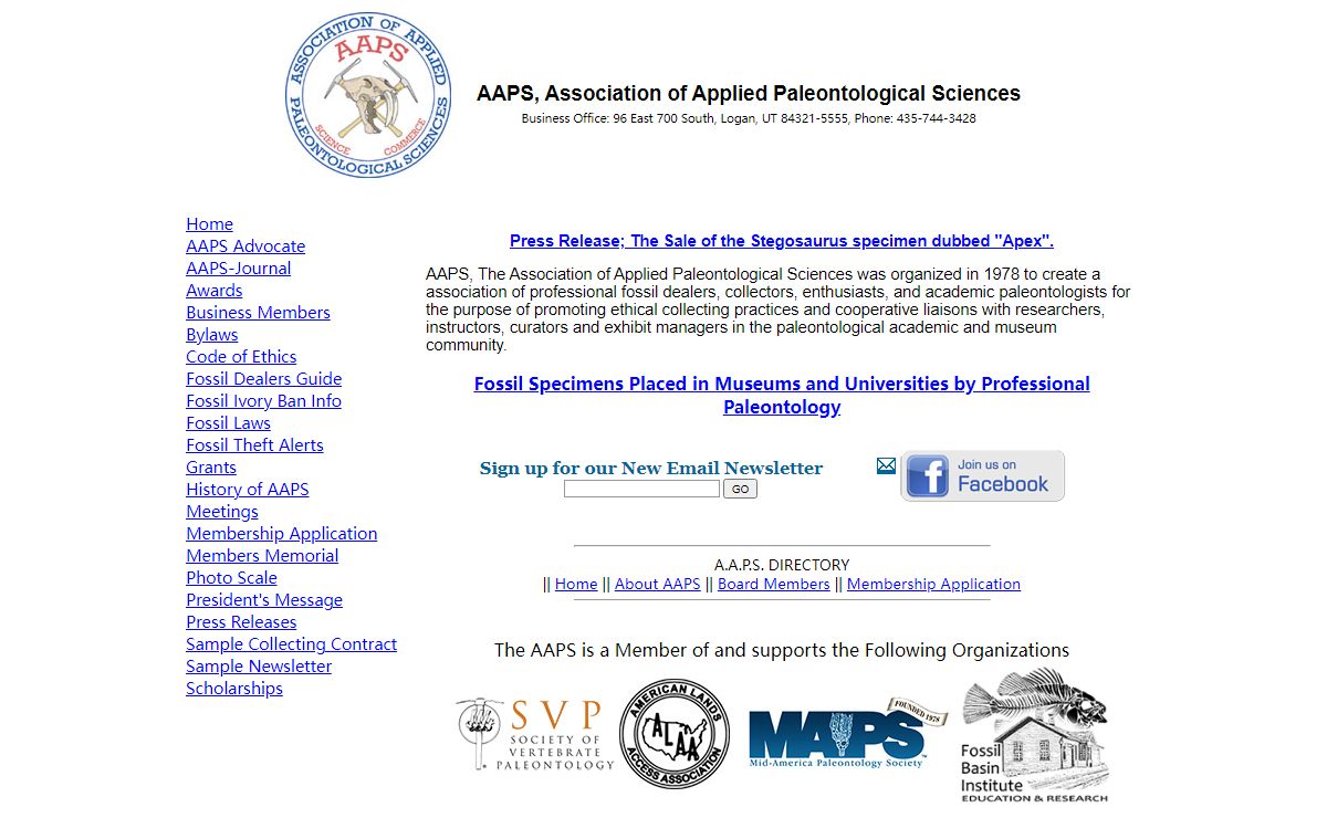 AAPS Association of Applied Paleontological Sciences