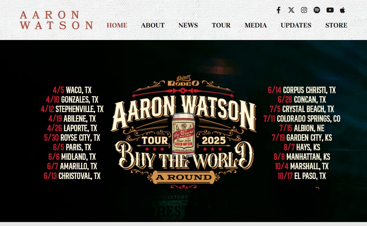 Aaron Watson | Official Website And Store