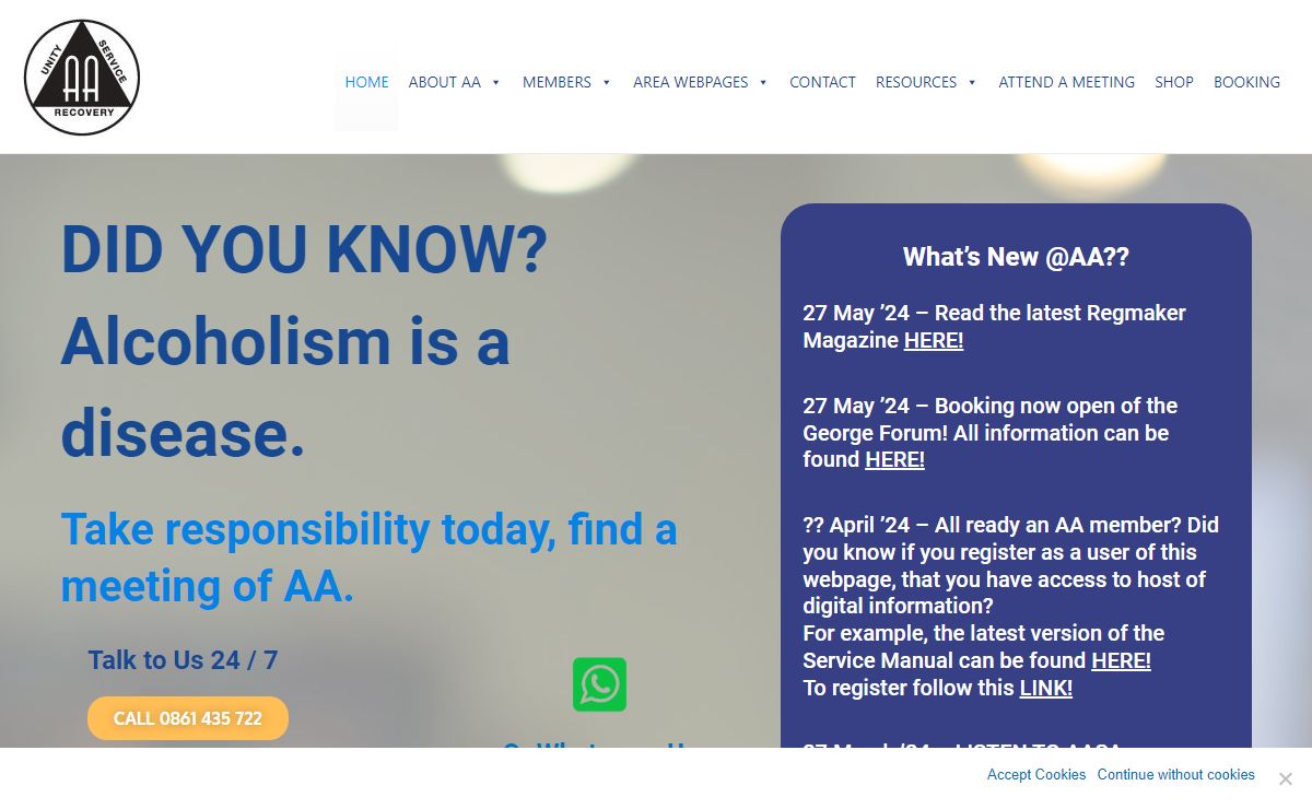 Alcoholics Anonymous South Africa – AA – South Africa