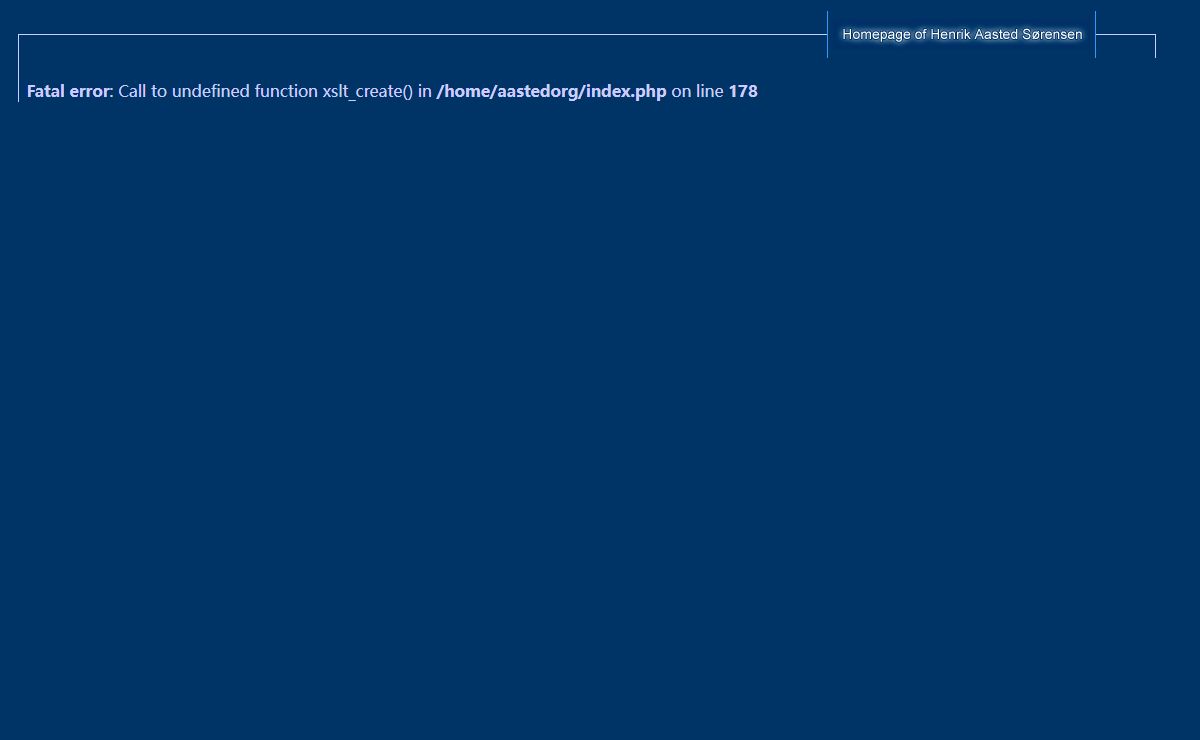 Homepage of Henrik Aasted Sørensen