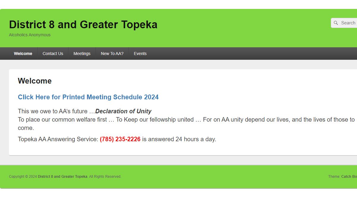 District 8 and Greater Topeka – Alcoholics Anonymous