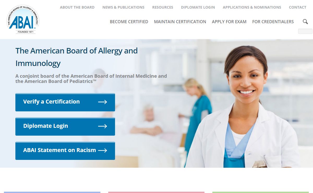 American Board of Allergy and Immunology: