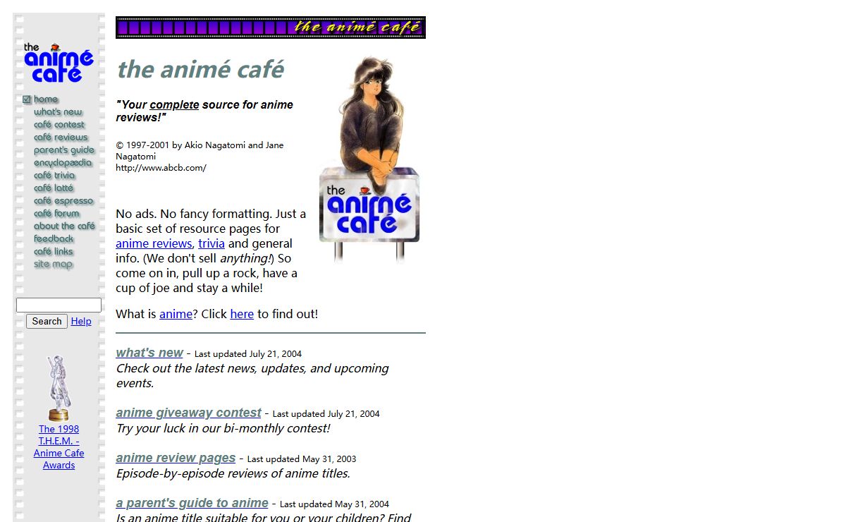 Anime Cafe Home Page - Your complete source for anime reviews