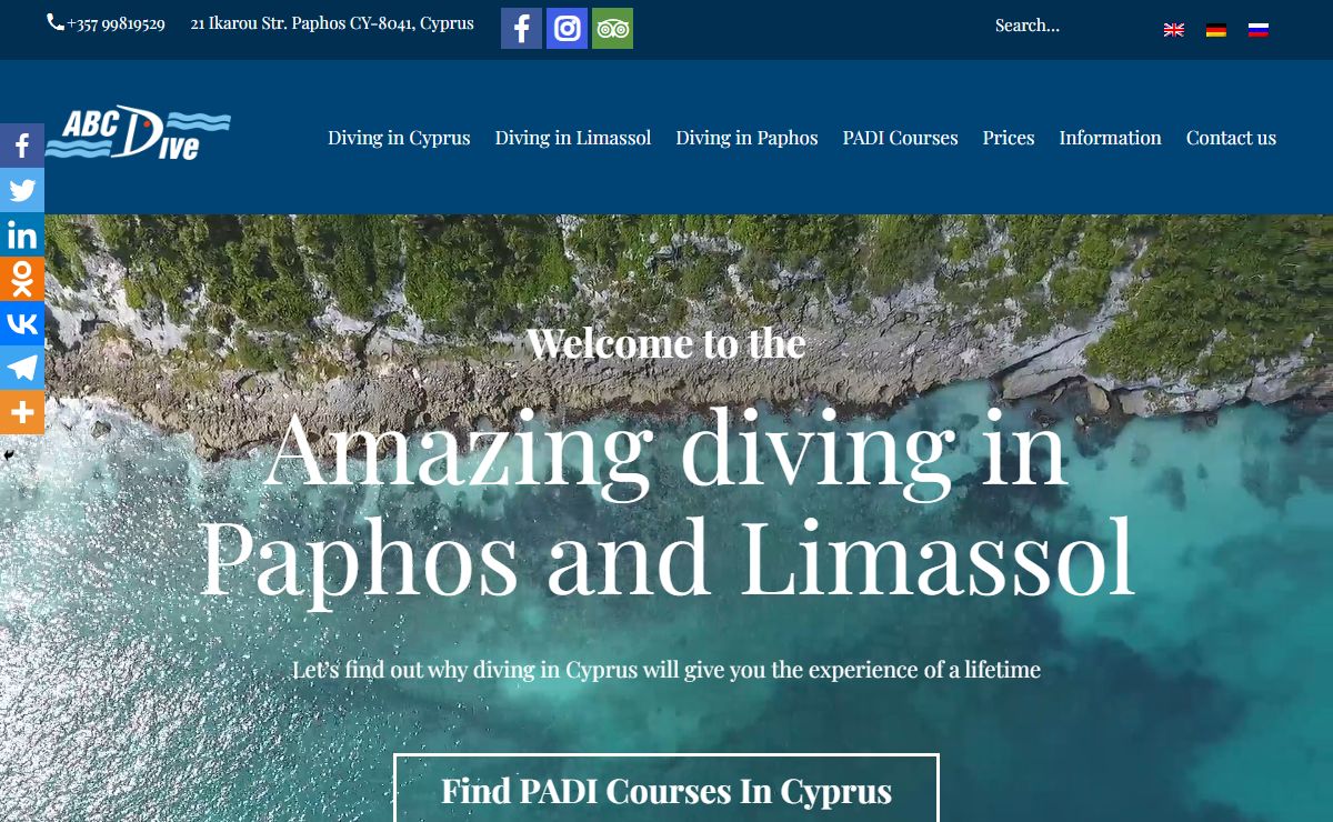 Excellent Dive Club in Cyprus | ABC DIVE - ABC DIVE