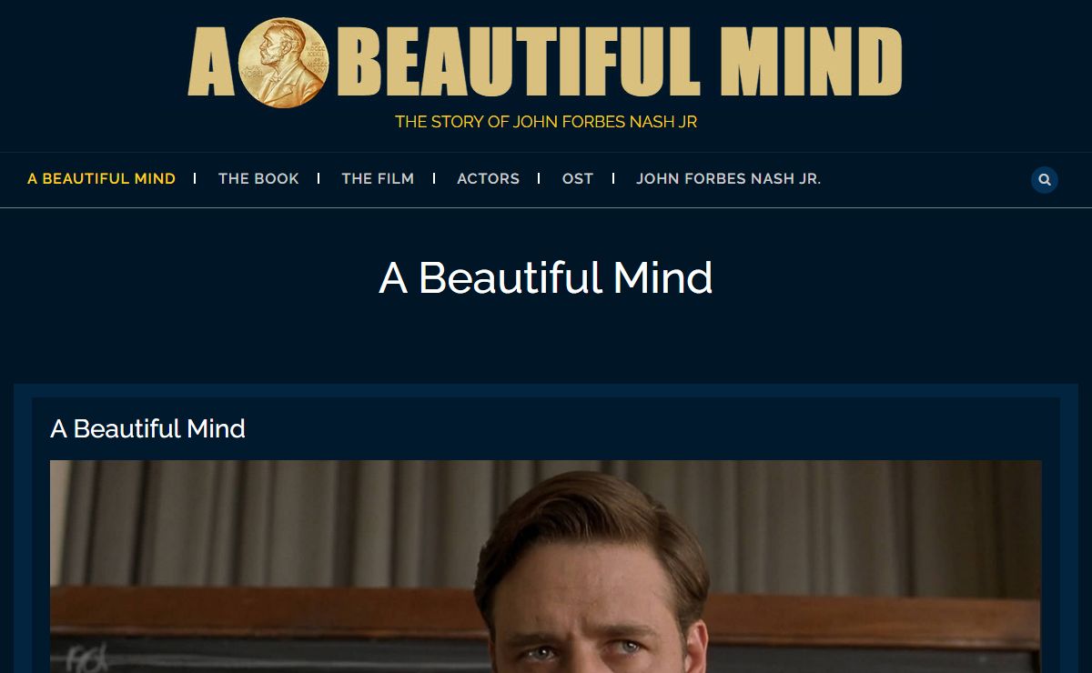 A Beautiful Mind - The story of John Forbes Nash Jr