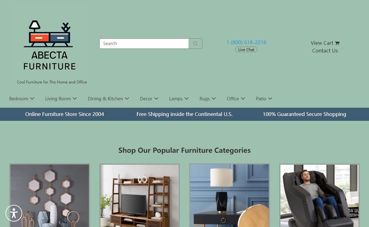 Abecta Furniture: Huge Selection of Bedroom Furniture, Dining Room Furniture, Sofas, and More.