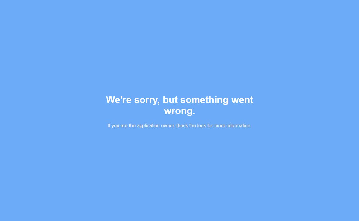 We're sorry, but something went wrong (500)
