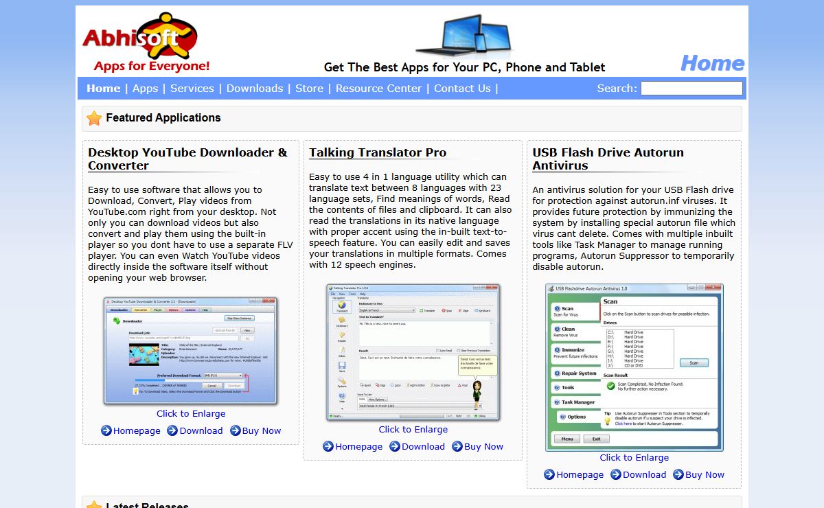 Abhisoft - Get The Best Apps for Your PC & Phone - Desktop YouTube Downloader Converter, Talking Translator